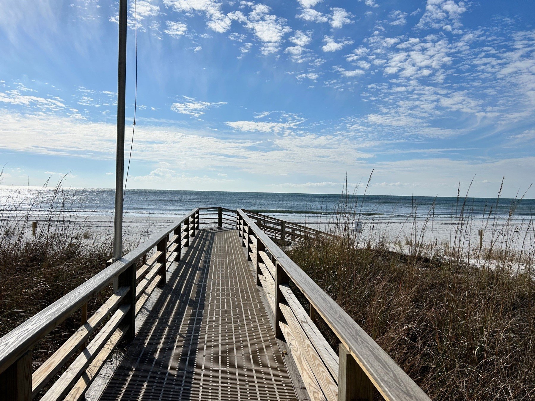 The boardwalk leading to Crystal Tower’s beach access